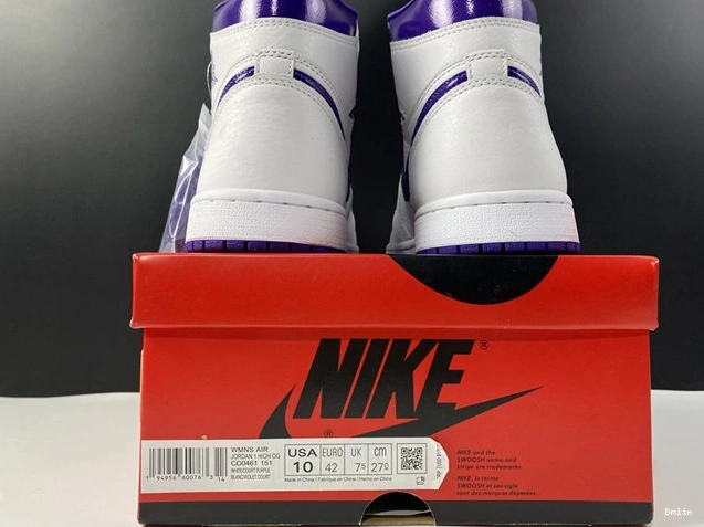 Bmlin Shoes Purple Court Jordan1 CD0461- Retro 3748 EasyMatch 1026